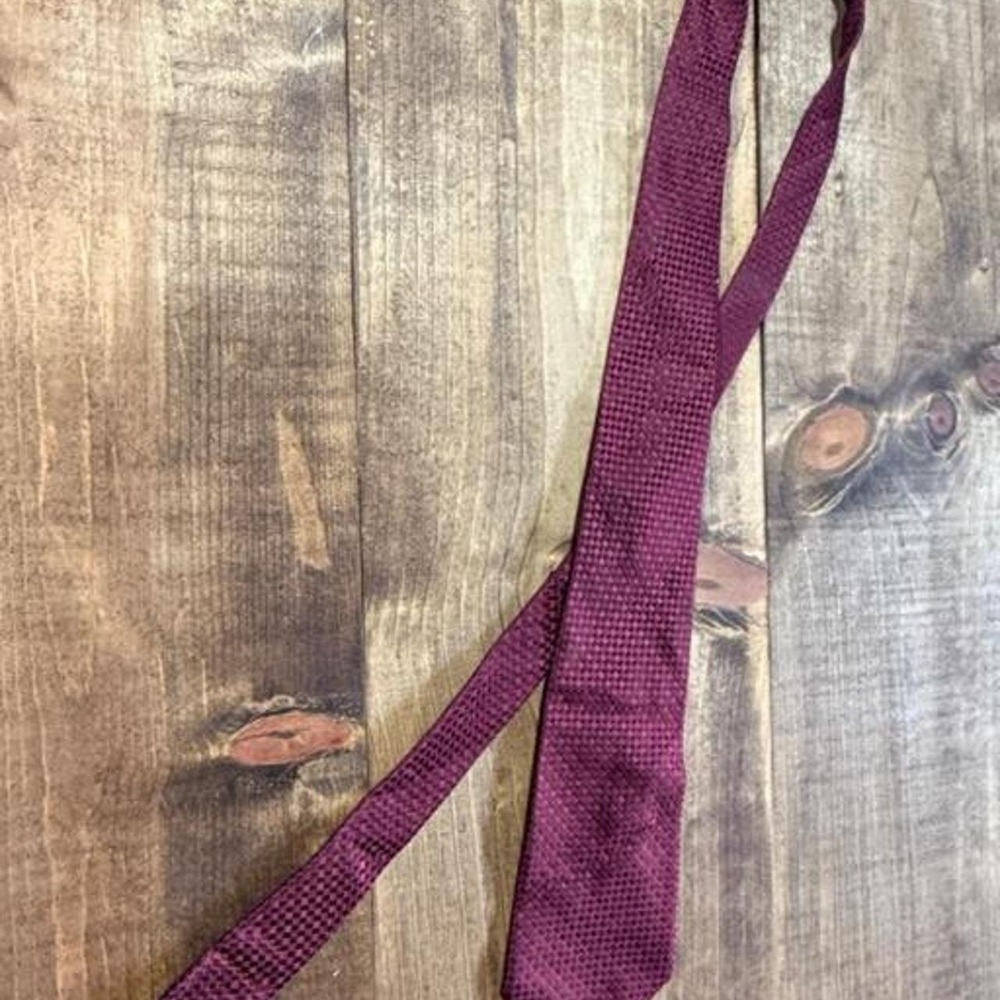 Croft & Barrow Men's Burgundy Textured Necktie Classic Business Wedding Tie